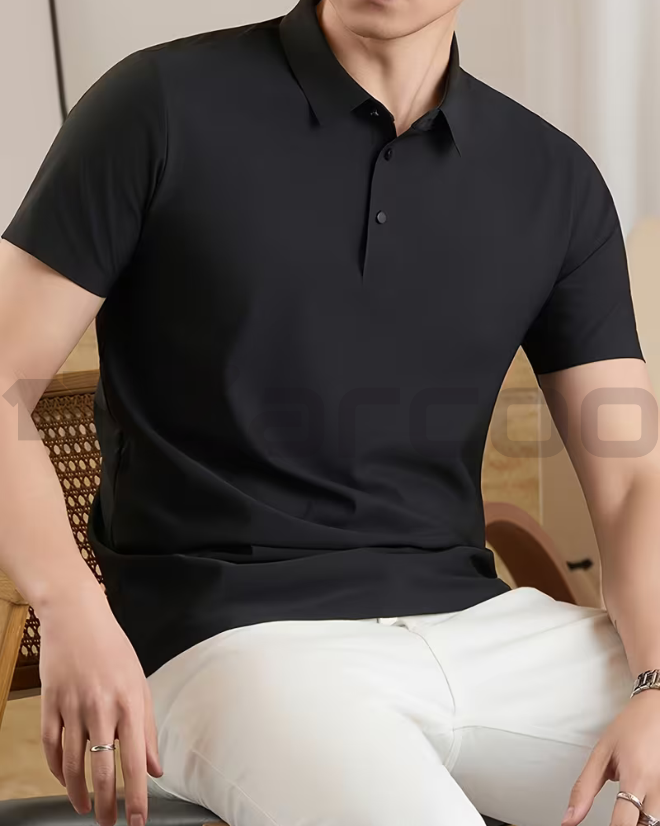 Imported Ice Silk Polo T-shirt Stitchless