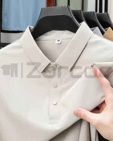 Imported Ice Silk Polo T-shirt Stitchless