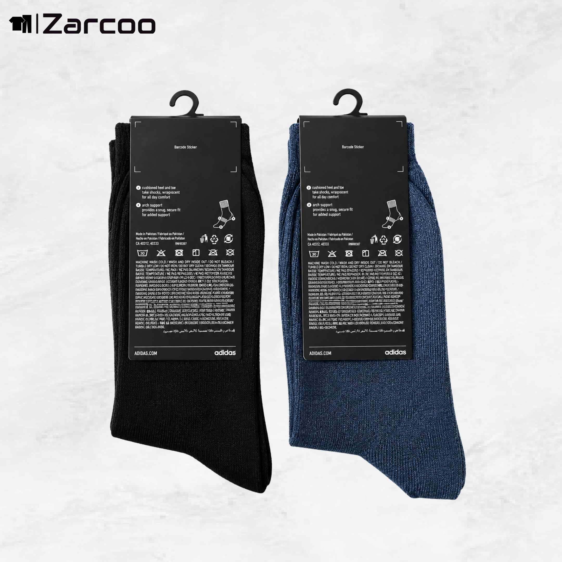 Zarcoo Branded A-d-s Crew Full Sock (Pack of 2)