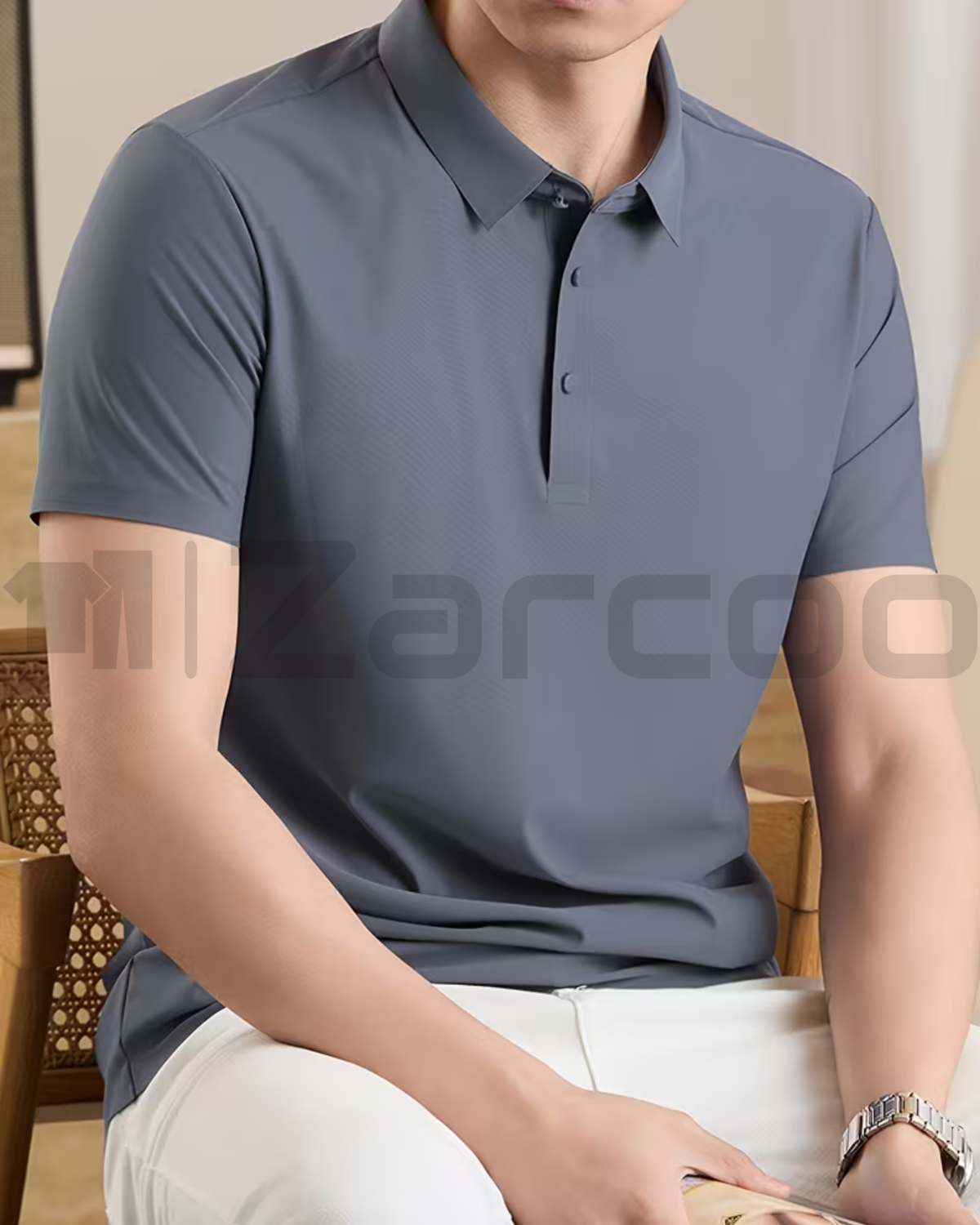 Imported Ice Silk Polo T-shirt Stitchless