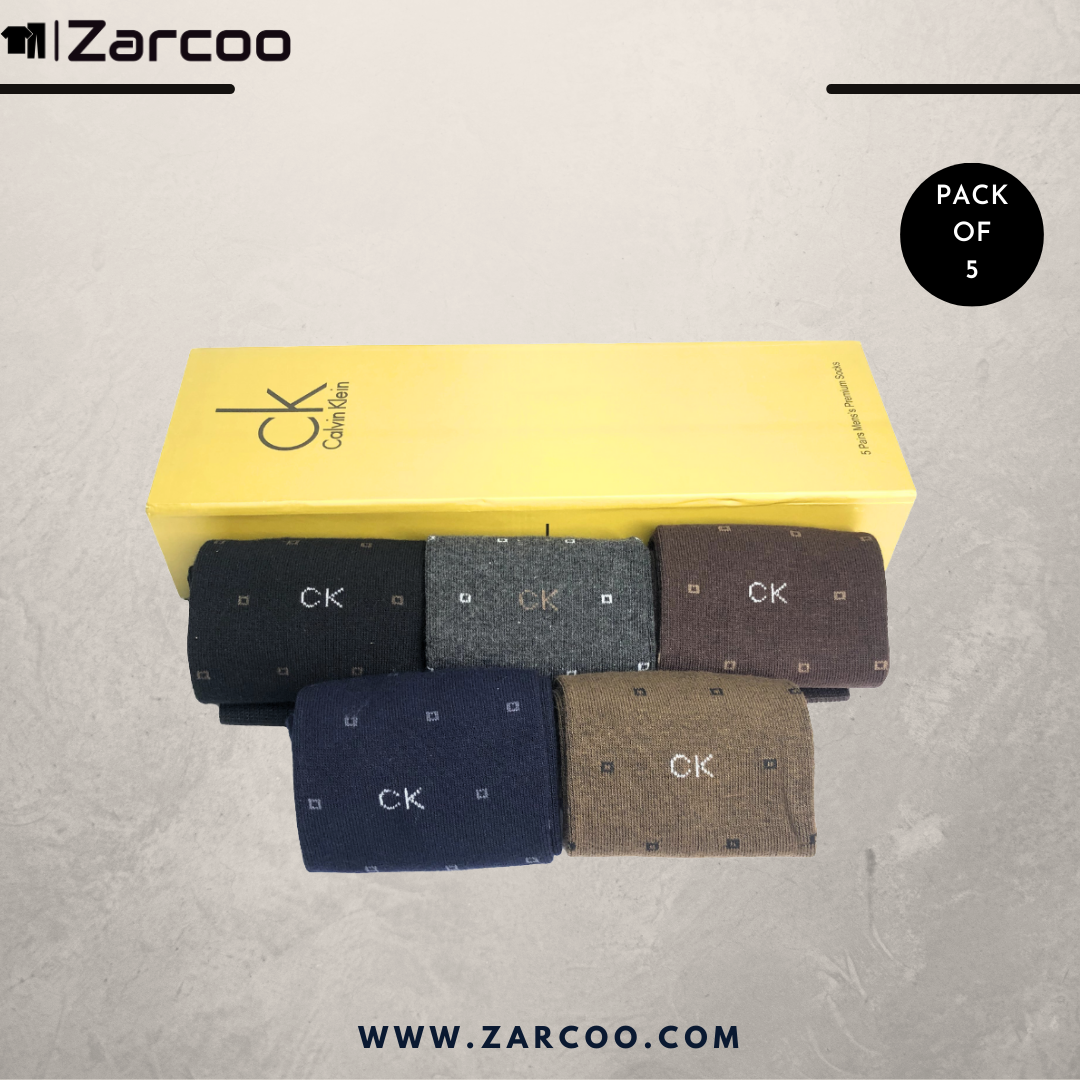 Zarcoo branded C-a-l-v-i-n K-l-e-i-n Full Socks (Pack Of 5)