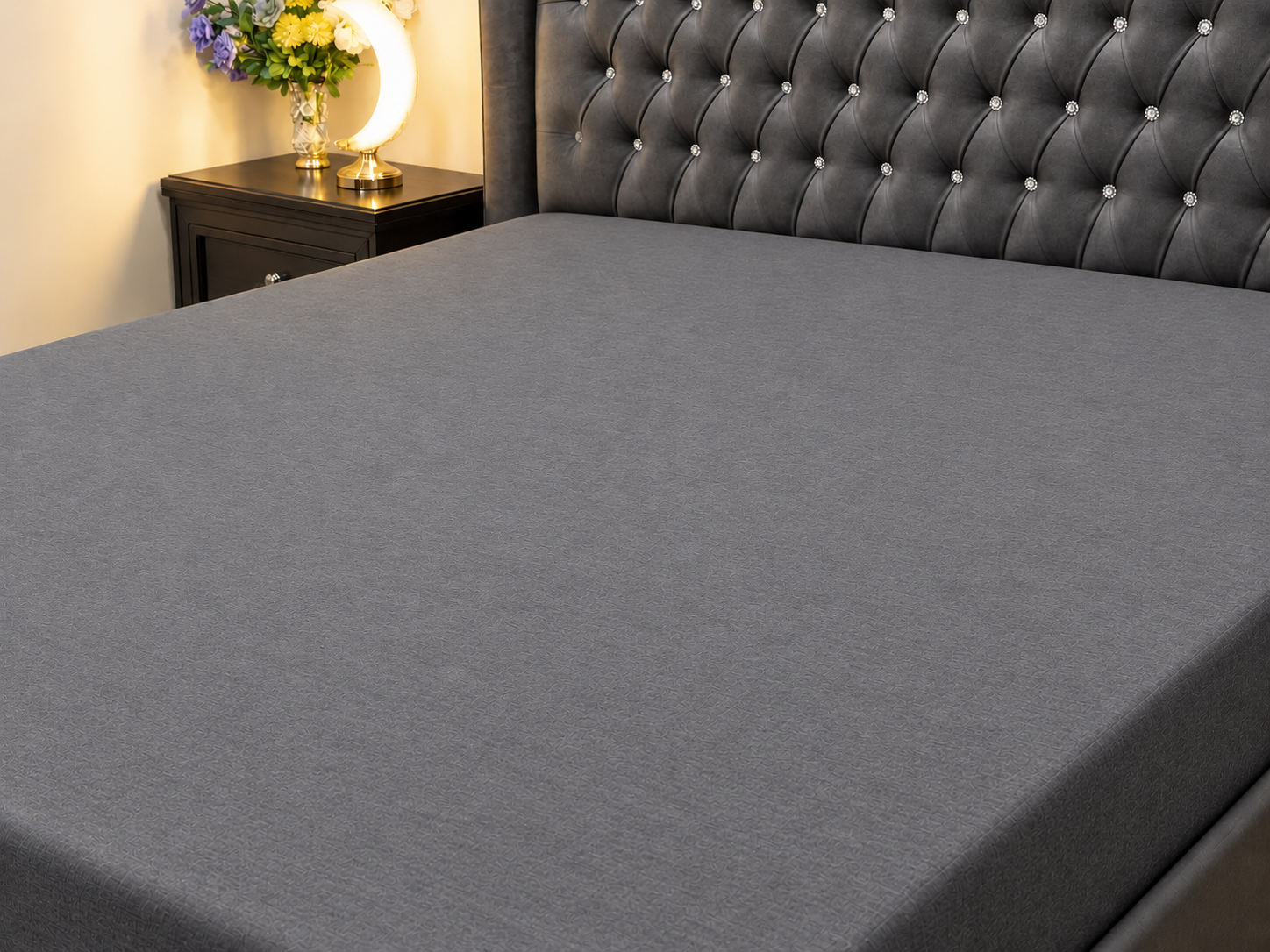 Terry Cotton Waterproof Mattress Cover - Gray