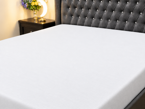 Terry Cotton Waterproof Mattress Cover - White